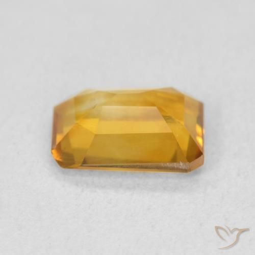 Citrino Laranja-dourado médio Natural 1.11ct, Corte Octógono / Esmeralda, VVS-VS