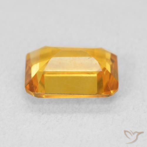 Citrino Laranja Dourada Natural 1.44ct, Corte Octógono / Esmeralda, VVS-VS
