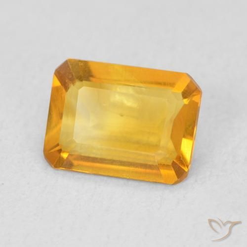 Citrino Dourado médio Natural 1.07ct, Corte Octógono / Esmeralda, VVS-VS
