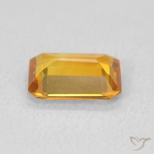 Citrino Dourado médio Natural 1.07ct, Corte Octógono / Esmeralda, VVS-VS