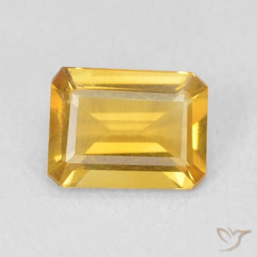 1.14ct Natural ouro brilhante Citrino, Corte Esmeralda, VS