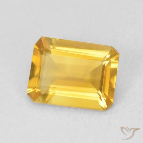 Citrino ouro brilhante Natural 1.14ct, Corte Octógono / Esmeralda, VS