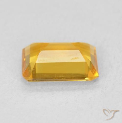 Citrino ouro brilhante Natural 1.17ct, Corte Octógono / Esmeralda, VVS-VS
