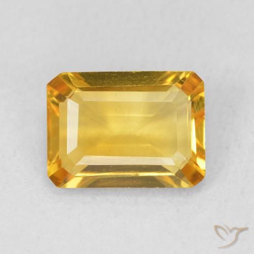 1.22ct Natural Dourado Citrino, Corte Esmeralda, VVS