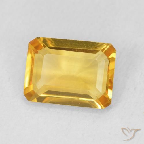 Citrino Dourado Natural 1.22ct, Corte Octógono / Esmeralda, VVS