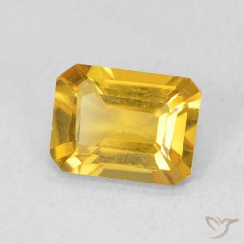 Citrino ouro médio Natural 1.16ct, Corte Octógono / Esmeralda, VVS-VS