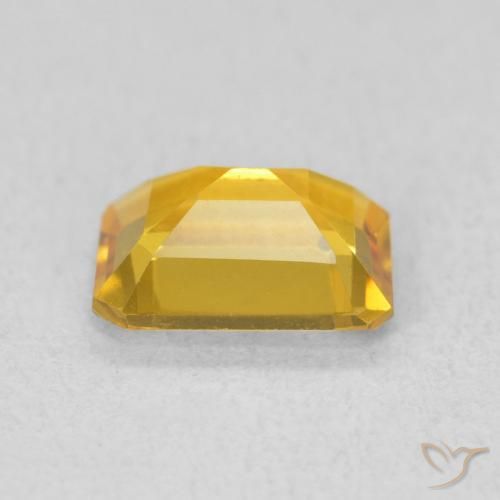 Citrino ouro médio Natural 1.16ct, Corte Octógono / Esmeralda, VVS-VS