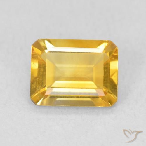 1.21ct Natural Dourado Citrino, Corte Esmeralda, VS