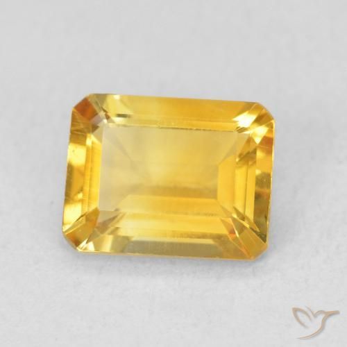 Citrino Dourado Natural 1.21ct, Corte Octógono / Esmeralda, VS