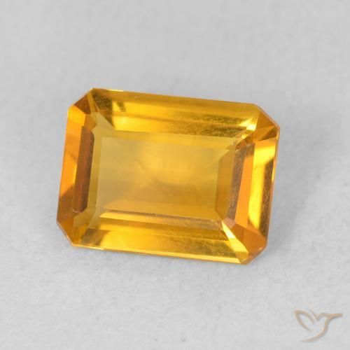 Citrino Laranja-Ouro Natural 1.10ct, Corte Octógono / Esmeralda, VS