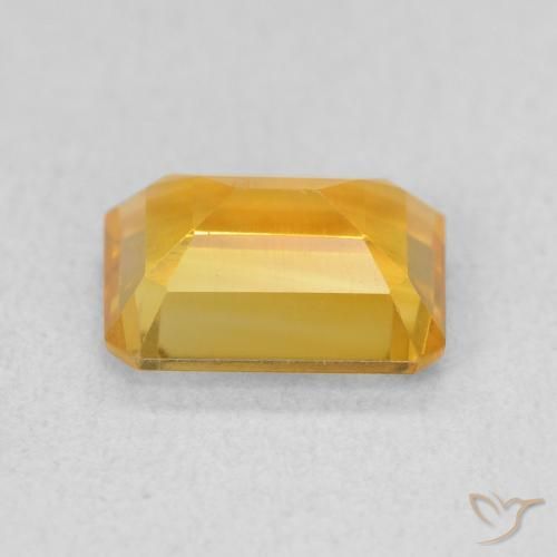 Citrino Laranja-dourado médio Natural 1.40ct, Corte Octógono / Esmeralda, VS