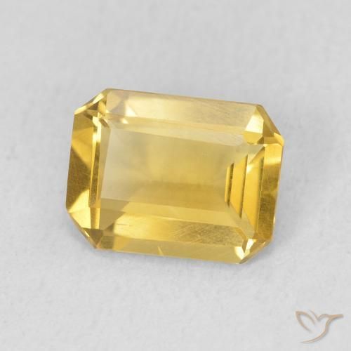 Citrino Laranja Dourada Natural 1.12ct, Corte Octógono / Esmeralda, VS