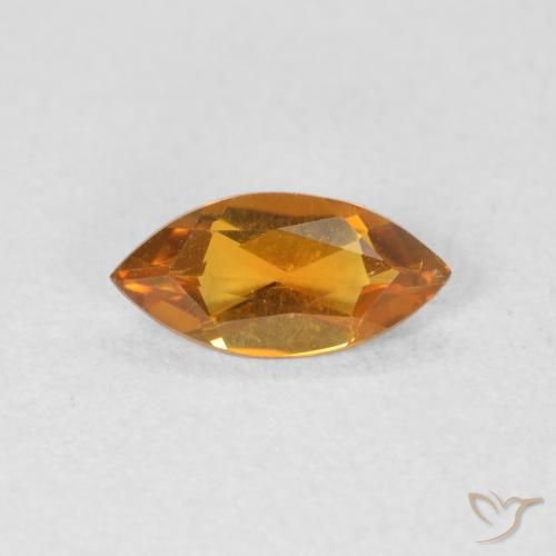 0.43ct Natural Laranja Médio Citrino, Marquesa, VVS-VS