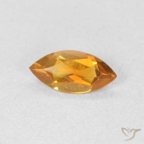 Citrino Laranja Médio Natural 0.43ct, Marquesa, VVS-VS