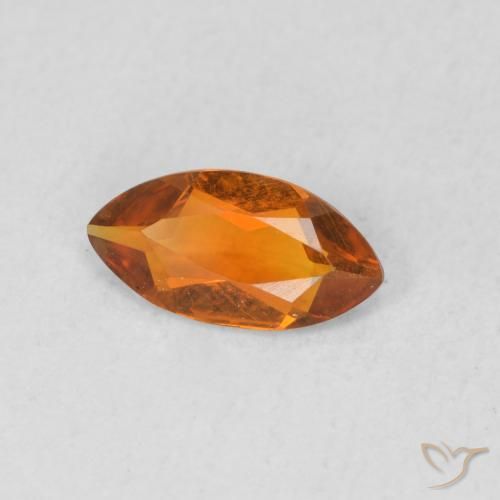 Citrino Laranja Médio Natural 0.43ct, Marquesa, VVS-VS