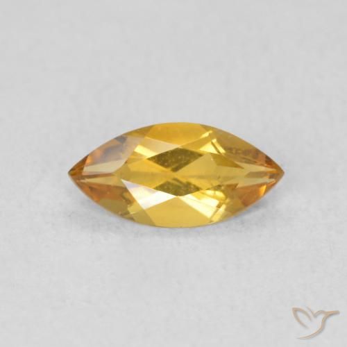 0.46ct Natural Dourado Escuro Citrino, Marquesa, VVS-VS