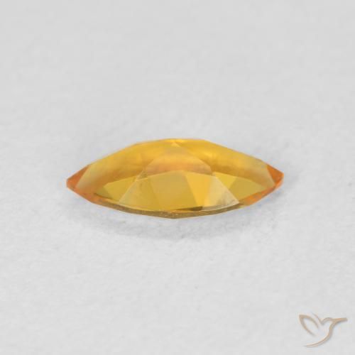 Citrino Laranja Profundo-Ouro Natural 0.44ct, Marquesa, VVS-VS
