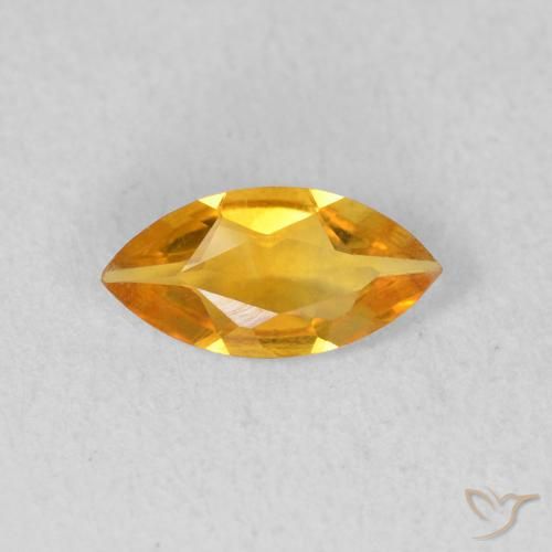 0.42ct Natural Laranja Profundo-Ouro Citrino, Marquesa, VVS-VS