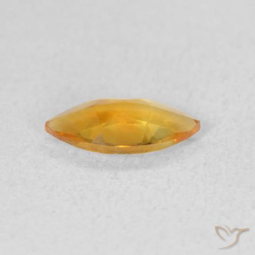 Citrino Laranja Profundo-Ouro Natural 0.42ct, Marquesa, VVS-VS