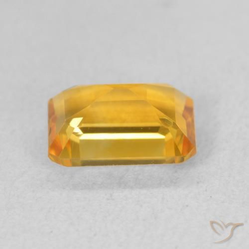 Citrino Laranja Dourada Natural 1.35ct, Corte Octógono / Esmeralda, VVS