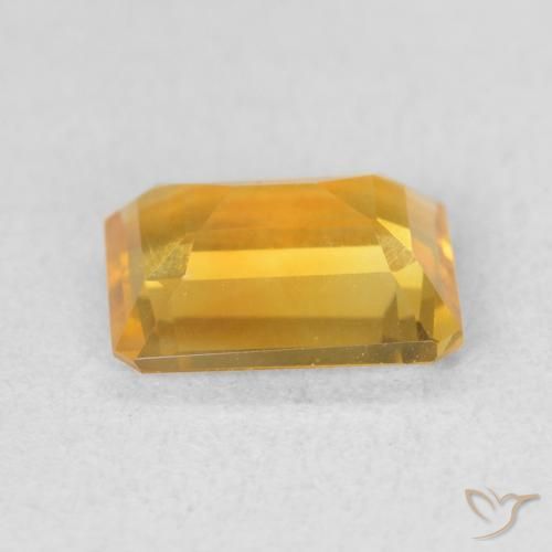 Citrino Laranja Dourada Natural 1.22ct, Corte Octógono / Esmeralda, VS