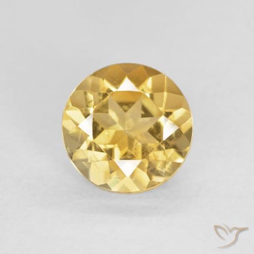 1.17ct Natural Luz amarela Citrino, Redondo, VS