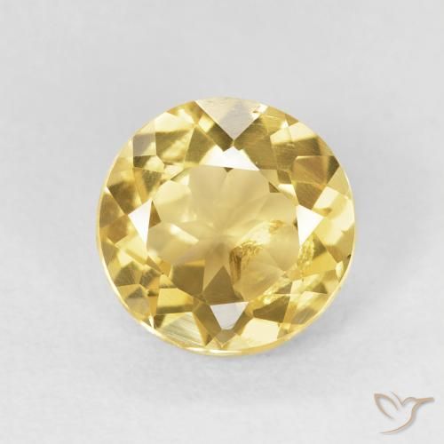 1.72ct Natural Amarelo Dourado Claro Citrino, Redondo, VS