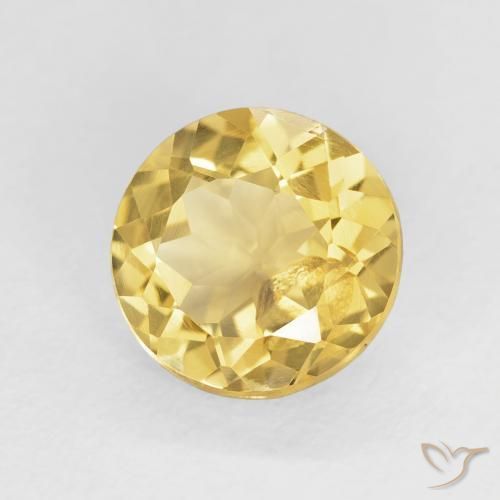 Citrino Amarelo Dourado Claro Natural 1.72ct, Redondo, VS