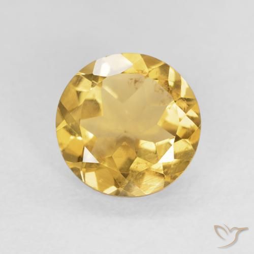 1.52ct Natural Luz Dourada Citrino, Redondo, VS