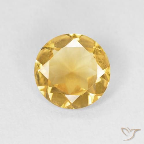 0.97ct Natural Ouro Citrino, Redondo, VS