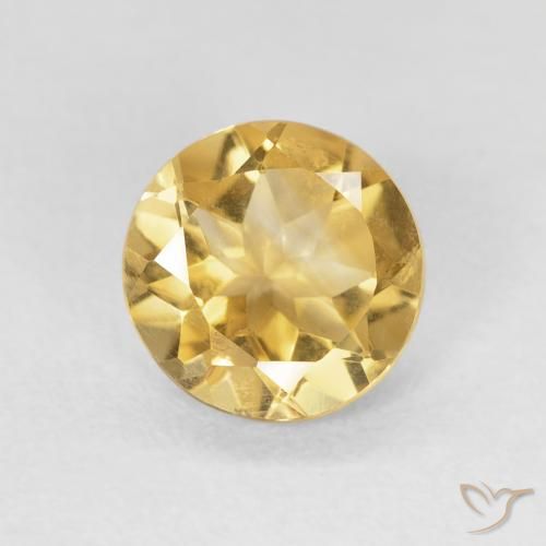 1.02ct Natural ouro médio Citrino, Redondo, VS