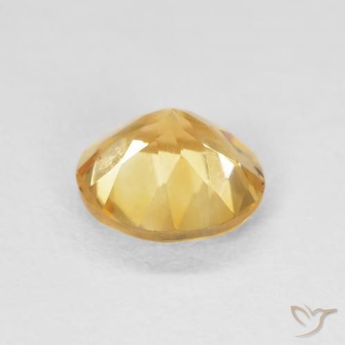 Citrino ouro médio Natural 1.02ct, Redondo, VS