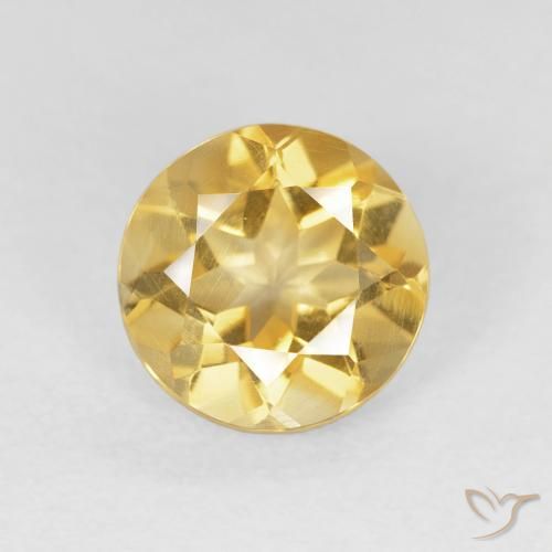 1.56ct Natural ouro médio Citrino, Redondo, VS
