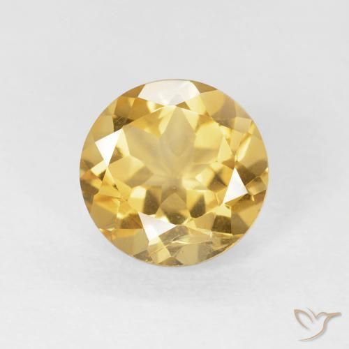 1.74ct Natural ouro médio Citrino, Redondo, VS