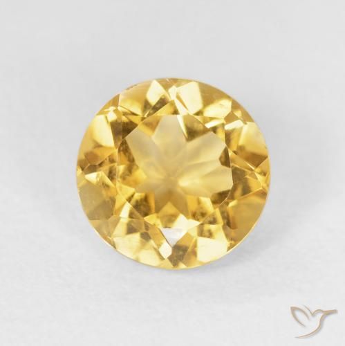 1.86ct Natural ouro médio Citrino, Redondo, VVS-VS