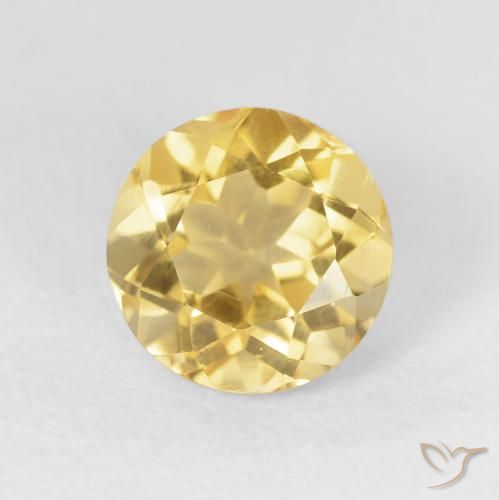 2.00ct Natural Ouro Citrino, Redondo, VVS-VS