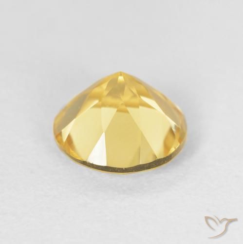 Citrino Laranja Dourada Natural 1.73ct, Redondo, VVS-VS