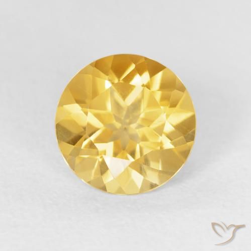 1.77ct Natural ouro brilhante Citrino, Redondo, VVS-VS