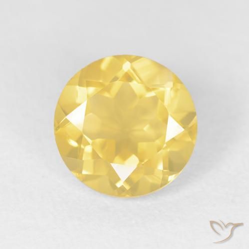 1.88ct Natural Dourado médio Citrino, Redondo, VVS-VS