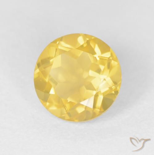Citrino Dourado médio Natural 1.88ct, Redondo, VVS-VS