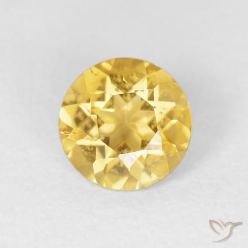 1.05ct Natural Dourado médio Citrino, Redondo, VVS-VS
