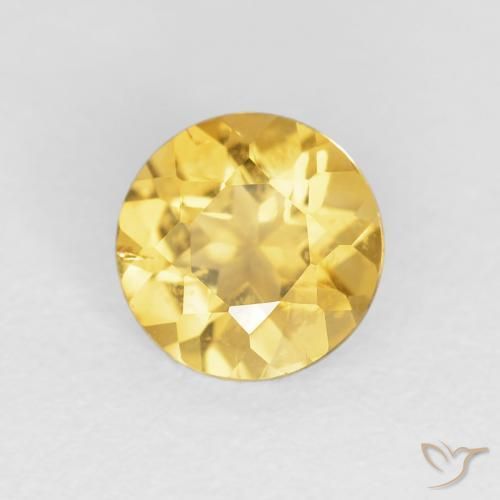 Citrino Dourado médio Natural 1.05ct, Redondo, VVS-VS