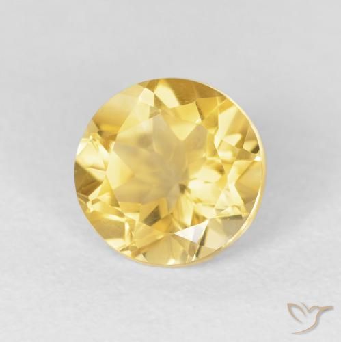 Citrino Ouro Natural 1.61ct, Redondo, VVS-VS