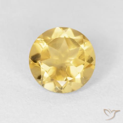 1.21ct Natural Ouro Citrino, Redondo, VVS-VS