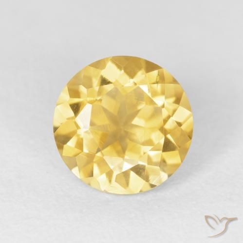 1.95ct Natural ouro médio Citrino, Redondo, VVS-VS