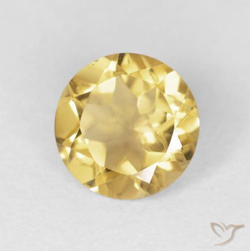 Citrino Laranja Dourada Natural 1.48ct, Redondo, VVS
