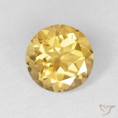 1.61ct Natural Ouro Citrino, Redondo, VVS
