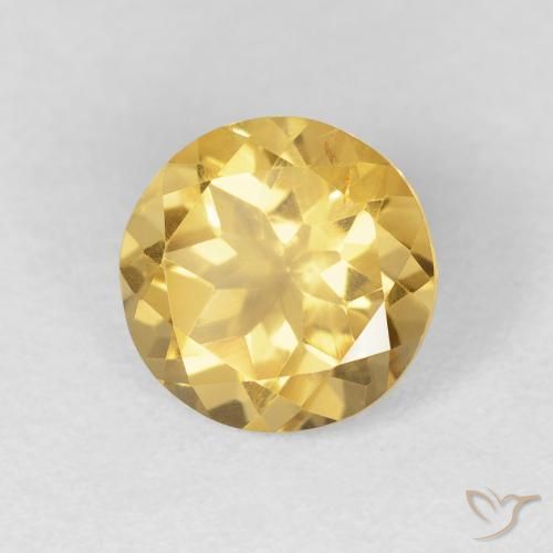Citrino Ouro Natural 1.61ct, Redondo, VVS
