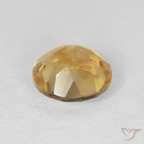 Citrino ouro médio Natural 1.65ct, Redondo, VVS