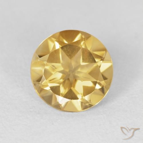 1.60ct Natural Ouro Citrino, Redondo, VVS